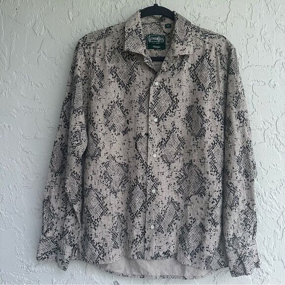 GITMAN BROS Vintage Shirt Men Small Snakeskin Camp - Picture 1 of 8